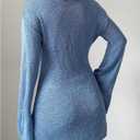 Floerns Women's Elegant Bell Sleeve Dress Crew Neck Knitted Bodycon Mini Dresses (M)