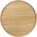 Wooden Serving Tray Round Wood Serving Tray Decorative Platter, 15.2 Inch Fit for Home Decor Kitchen Coffee Table Candle Holder, (Light Brown)