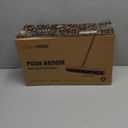 CLEANHOME 24Push Broom Brush for Floor Cleaning with 65 Long Handle and Stiff Bristles, Heavy Duty Brush for Shop, Deck, Garage, Concrete,Indoor and Outdoor Broom 2 Set,Orange