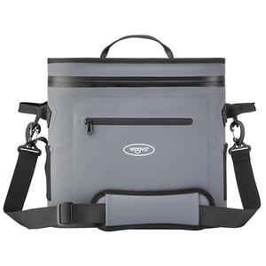 ​WOOVO 20 Can Cooler Bags Insulated, 100% Leakproof Design with Welded Seams, Soft-Sided Ice Chest for Camping, Picnic (Airtight Zipper, Adjustable Strap, Mesh Pockets, Bottle Opener)​, Grey