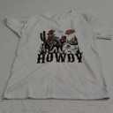 Howdy Shirts Toddler Baby Boys Rodeo Cowboy T-Shirt Western Retro Graphic Summer Tees Short Sleeve Tops