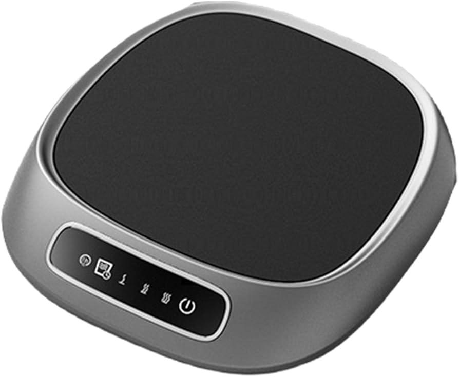 Heated Plate with Intelligent Timer Electric Coffee Cup Warmer for Desk Use Temperature Control Beverage Heating Pad Drink Heater