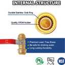 HQMPC Pex Ball Valve 2 Sets 1/2" Push in Ball Valves Shut Off Valve Plubing Pex Ball Valve Push Valves(2Sets, 1/2")