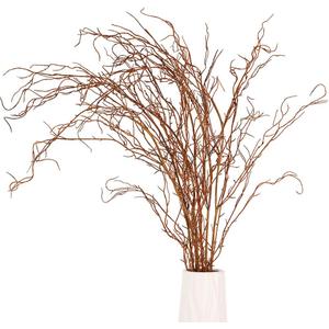 Melorca&Guilla Artificial Branches for Vase,3PCS 51inch Faux Branches Faux Curly Willow Branches,Bendable Fake Sticks Twigs Greenery Stems Branches for Shop Garden Office Home Dcor (3, Wood-51inch)