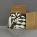 ANRODUO Pack of 2 Boho Decorative Throw Pillow Covers 18x18 Farmhouse Cushion Case Striped Chenille Pillow Cases Square Pillow Covers Accent Neutral Pillowcase for Sofa Couch Bed, Olive Green Stripe