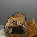 Cat Bed for Indoor Cats,Cozy Cat Cave Bed Cat House Cat Tent with Removable Cushion Pillow,Soft Warm Pet House Puppy Bed,Cute Bear Pet Nest for Cat Kitten Small Dogs (Brown, M-18.1x14.57x15.75 Inches)