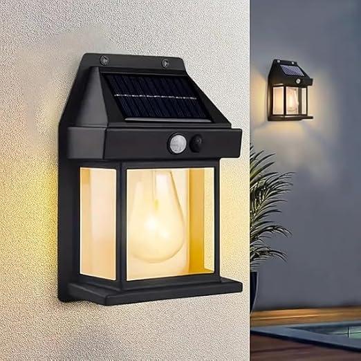 BOTIST Solar Wall Lights Outdoor Motion Sensor Auto Chargeable Exterior LED Sconce Front Porch Security Lamps Waterproof for Patio Garden, Pack Of 4
