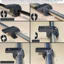 Motorcycle Bull Bar Mounting Bracket 4PCS Horizontal Light Mount Clamp Kit for 0.59" /0.75" /0.87"/0.98"/1.1"/1.25"Tubes fit for LED Driving Lights, Spotlights Fits Truck, ATV, & Motorcycle Crash Bars
