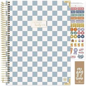 bloom daily planners HARDCOVER 2026 Planner (January to December) - 8.5” x 11” Weekly & Monthly Dated Agenda Organizer Book with Stickers & Tabs - Checkered