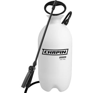 Chapin 20005 Pump Sprayer, 2Gallon, Lawn & Garden, Translucent Poly Tank, FunnelTop, SureSpray, Adjustable Cone Nozzle & 34" Hose for Fertilizer, Weed & Pest Application