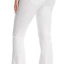 Women's Flare Leggings with Pockets High Waisted Butt Lifting No Front Seam Tummy Control Bootcut Yoga Pants for Women (Large, White)