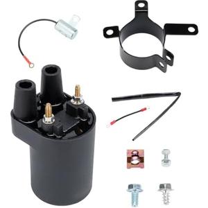 FREPURDO Ignition Coil for Onan P224/B43M/B48G/5500 - OEM 166-0761 166-0820 Replacement, 12V Coil w/Plug Wires Fits Onan Points Models BF/NH/CCK​​