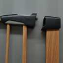 Mom's Choice Award Winner-BABELIO 26-40" Metal Baby Gate with Wood Pattern, PressGuard C5 Easy Install Pressure Mounted Dog Gate for Stairs and Doorways, with Wall Protectors and Extension Kits