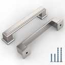 KNOKLOCK 10 Pack 3.75 Inch(96mm) Kitchen Cabinet Handles Brushed Satin Nickel Cabinet Pulls Kitchen Cabinet Hardware Drawer Pulls for Cupboard Wardrobe