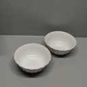 HOMBENE Pasta Bowls, 8 Inch Oatmeal Bowls, Kitchen Bowl Set, Mixing bowl Set, Salad bowl, Microwave and Dishwasher Safe, Set of 2 (White)