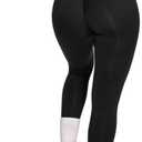Danysu V Back Scrunch Butt Leggings for Women Soft High Waisted Booty Tights Workout Gym Yoga Pants (Small, Black)