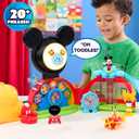 Disney Jr. Mickey Mouse Deluxe Clubhouse Playset,16-Piece Playset with Interactive Lights, Sounds & Elevator, Includes Mickey, Minnie & Donald Figures, Ages 3 and Up, Small