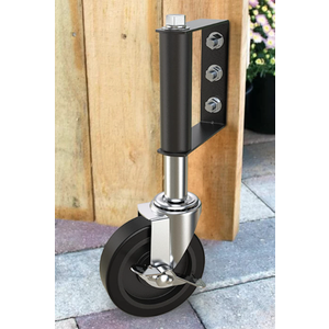 HOLKIE 2 Pack 100mm Gate Wheel Heavy Duty Spring Loaded Gate Wheel Swivel Gate Castor Wheel for Wooden Gate and Fence
