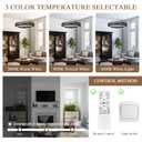 Black Ring Chandelier 24 Dimmable Modern LED Chandeliers Wicker Woven Round Foyer Chandelier Light with Remote Control Farmhouse Circular Pendant Light for Dining Room Foyer Entryway Bedroom
