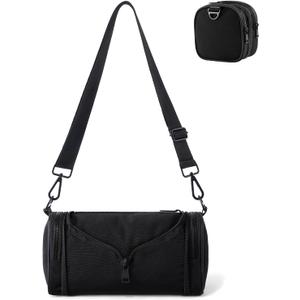 TOPEAST Small Crossbody Purse for Women, Barrel Cylinder Shoulder Bag with Adjustable Strap, Water-Resistant