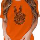 Unity Day Shirts for Women Kindness Tshirt End Bullying Tee Orange Tops Peace Tee (Orange, L)