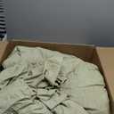 CozyLux Queen Size Comforter Set - 3 Pieces Olive Green Soft Luxury Cationic Dyeing Bedding Comforter for All Season, Breathable Lightweight Fluffy Boho Bed Sets with 1 Comforter and 2 Pillow Shams