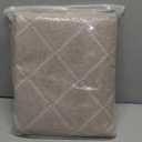 KOUFALL Brown Curtins 108 Inch Length for Living Room Bedroom,Semi Sheer Privacy Taupe Khaki Modern Geometric Design Patterned Light Filtering Extra Long Curtains Window Drapes for Large House