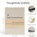 Daily Christian Planner & Goal Setter (Cotton Hardback) - Faith Planner & Daily Devotional, Goal Setting, Prayer Journal, Bible Journal, Christian Gifts For Men & Women