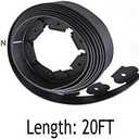 Garden Edging20ft Landscape Edging with 20 Spikes for Lawn 2 Inch Tall(Black, 20FT)