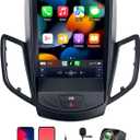 Car Radio for Ford Fiesta 2008-2019 Stereo Upgrade Support Carplay & Android Auto 4+64G 9.7'' Touch Screen Head Unit with Bluetooth 4G WiFi DSP GPS Navigation Mirror Link Backup Camera FM/AM/RDS