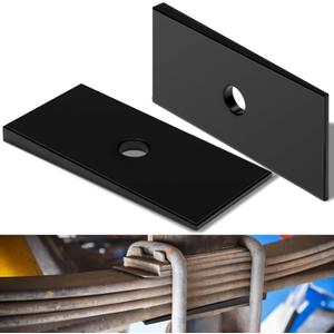 2 Pcs 2.5 Degree Angle Correction Suspension Axle Shims for Leaf Springs Pinion Angle Shims Pinion Wedges, Black