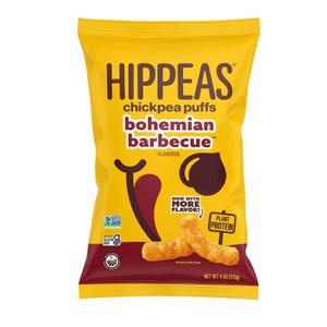 Hippeas Chickpea Puffs, Bohemian Barbecue (Pack of 6), 4 Ounce, 4g Protein, 3g Fiber, Vegan, Gluten-Free, Crunchy, Plant Protein Snacks (BBD 08/09/26)