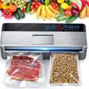 Vacuum Sealer Machine, Full Automatic Food Sealer (95Kpa), Vacuum Sealers Bags, Air Sealing System Dry, Moist Food Preservation Modes, Lab Tested, LED Indicator Lights (Silver)