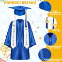 Kindergarten Graduation Cap and Gown - Unisex Shiny Cap and Gown Set with Tassel, Stole and 2026 & 2027 Charm, for Kindergarten Graduation Boys and Kids Preschool(Pink-6Set, 30) (Pink)