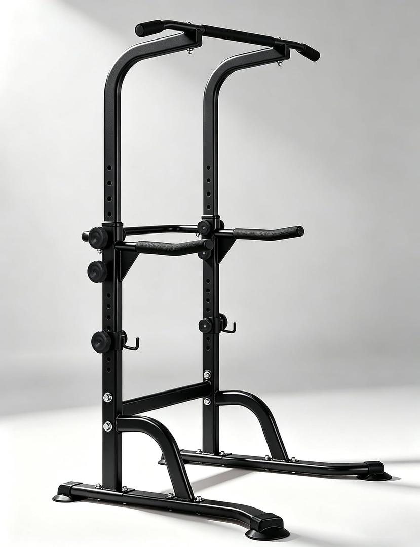 Power Tower Pull Up Bar Dip Station Stable Steel Frame for Home Gym
