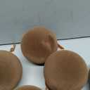 Liliful 15 Pcs Velvet Christmas Balls Bulk Flocked Christmas Tree Ball Ornaments Plastic Xmas Decorative Hanging Ornaments(Brown,3.15 Inch)