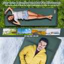 Sleeping Pad for Camping, Self Inflating Camping Pad with Pillow, 3.14" Compact Thick Memory Foam Camping Mattress Pad, Travel Portable Camp Sleeping Mat with Built in Pump (Green)