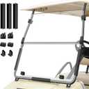 CLUBRALLY Golf Cart Windshield for Club Car DS 2000.5-UP,Foldable UV-Protective Acrylic Club Cart Windshield with Installation Kit