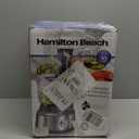 Hamilton Beach Food Processor & Vegetable Chopper for Slicing, Shredding, Mincing, and Puree, 10 Cups + Veggie Spiralizer makes Zoodles and Ribbons, Grey and Stainless Steel (70735)