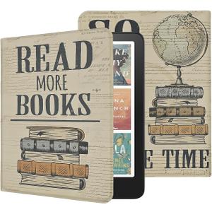 Case for Kindle Paperwhite 12th Gen 2024 (7") & Kindle Colorsoft Signature Edition, Book Lovers 360 Degree Rotating Multi-Angle Stand TPU Protective Cover with Auto Sleep Wake Smart Case