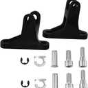 WOWTK Rear Passenger Mini Footboard Mount Fit for Harley Touring Models 1993-2024 Road King FLHR Road Glide FLTRX Street Glide FLHX Electra Glide FLHT,Black