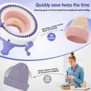 Knitting Machine,SENTRO 48 Needles Knitting Machines with Row Counter, Smart Weaving Round Loom,Double Knit Loom Machine Kit,DIY Knit Scarf Hat Sock, 48 Needles Blue