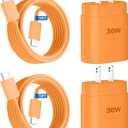 Phone 17 16 15 Charger Fast Charging,30W USB C Phone 17 16 15 Pro Max Charger Block & 10FT Long Type C Cable Cord for i.Phone 17/17 Air/17 Pro/17 Pro Max/16/16 Pro Max/15/15 Pro Max,Orange