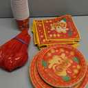 Domensi 180 Pcs Chinese New Year Party Supplies 2026 Plates Napkins Cups Serve 30 Happy New Year Party Disposable Paper Dinner Dessert Plates Lunar Years Paper Napkins Cups Plastic Cutlery Set(Funny)