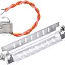 BlueStars [UPGRADED] WR51X10055 Refrigerator Defrost Heater and WR50X10068 Thermostat Kit  Compatible with GE & Hotpoint Refrigerators - Replaces AP3183311 PS303781 AP3884317