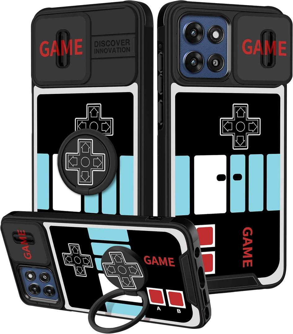 for Moto G Stylus 5G 2025 Case - Women Girls Cute Phone Cover Girly Pretty Aesthetic Game Unique Design with Camera Cover and Ring Stand Funda for Motorola G Stylus 5G 2025