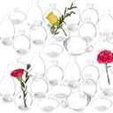 28 Clear Bud Vases in Bulk, Glass Small Bud Vase for Centerpieces, Mini Bud Vase Set for Flowers, Vintage Vases for Rustic Wedding Decorations, Table Decor Flower Bedroom Party Home Decor