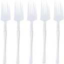 Infinity Flatware White Disposable Dinner Forks - 32 Count | Elegant Hard Plastic Cutlery for Events and Parties Pack of 3