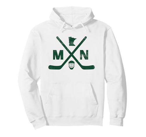 State of Minnesota Hockey Vintage Retro Pullover Hoodie XL