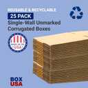 BOX USA Shipping Boxes 24"L x 4"W x 4"H 25-Pack Long Corrugated Boxes for Moving, Shipping, Mailing, Packing, Packaging and Storage